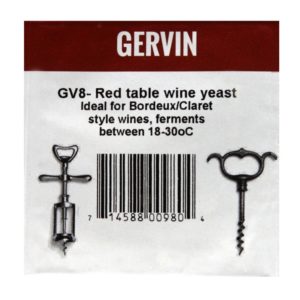 Дрожжи винные Gervin GV8 Red Table Wine 3