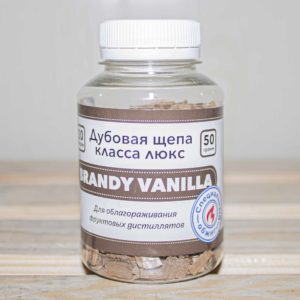 Щепа дубовая Brandy Vanilla 50 гр. специальный обжиг