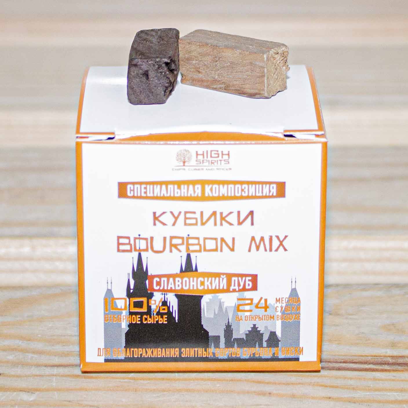 Дубовые кубики HIGH SPIRITS Бурбон Микс, 40 гр – 