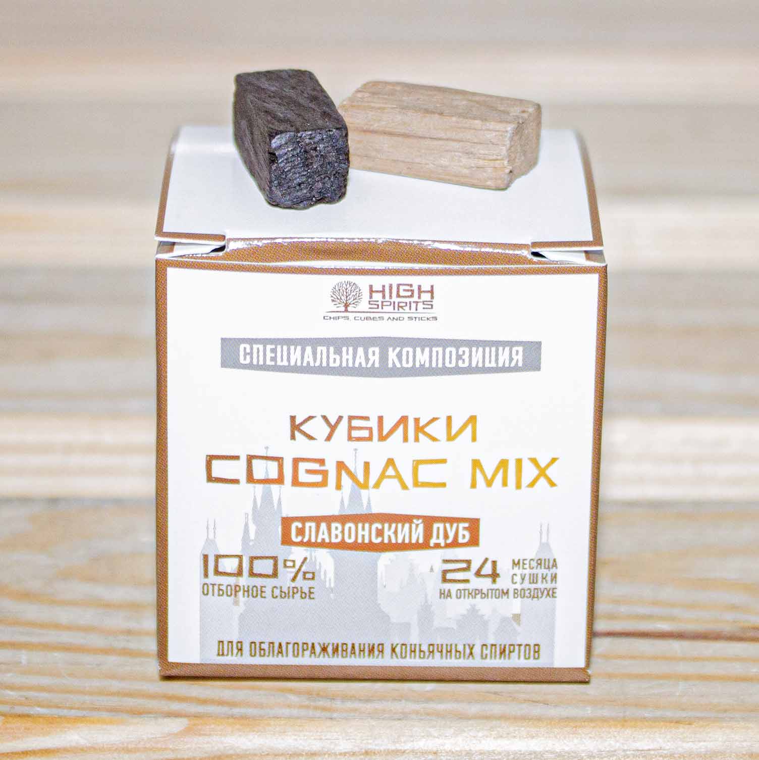 Дубовые кубики HIGH SPIRITS Cognac Mix, 40 гр – 